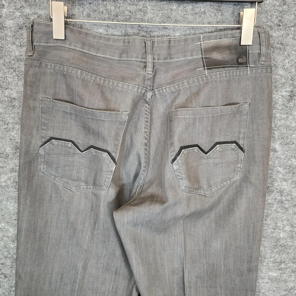 Vintage Ecko Unltd Jeans Mens 36X32 Gray Denim Baggy Fit‎ Hip Hop Skater Grunge